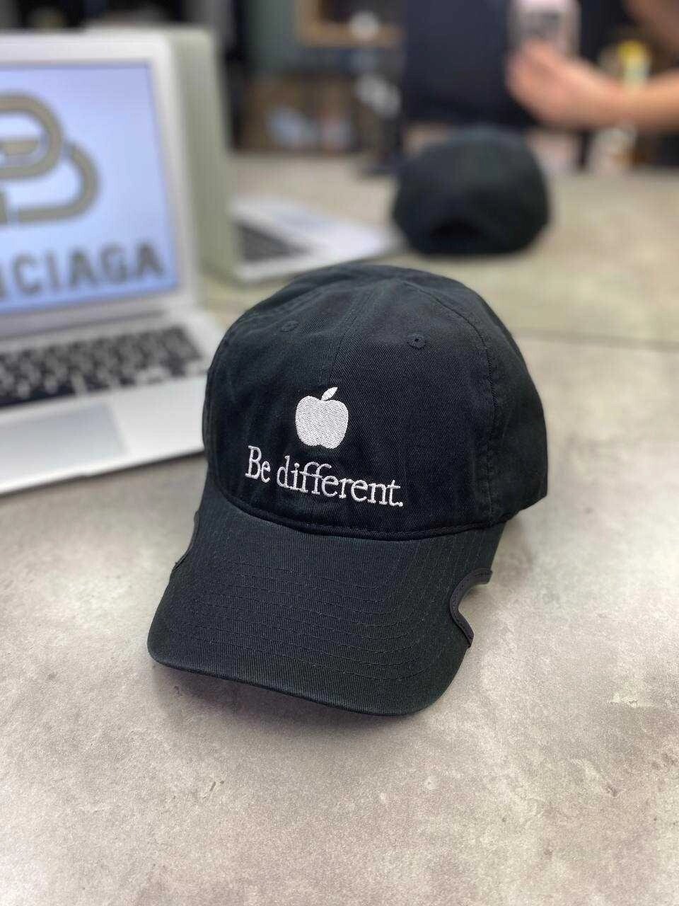 Чорна кепка Balenciaga кепка з вишивкою Баленсіага бейсболка gu582 від компанії Artiv - Інтернет-магазин - фото 1