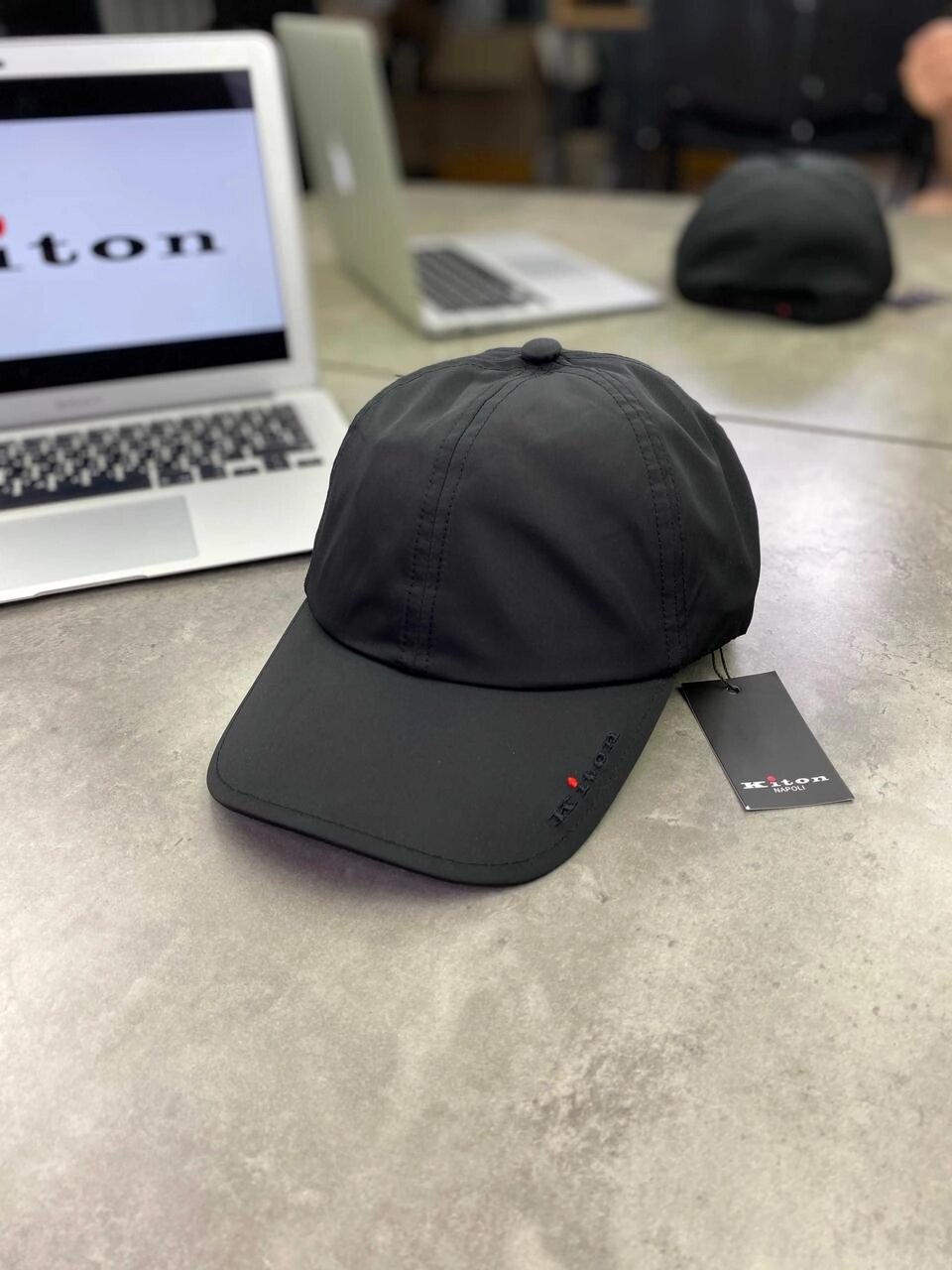 Чорна кепка Kiton кепка з вишивкою Кітон gu573 від компанії Artiv - Інтернет-магазин - фото 1