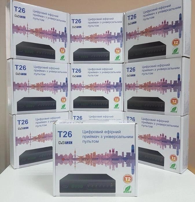 Цифровий DVB-T2 тюнер ресивер приставка GoldenStream T26 Навчальний пул від компанії Artiv - Інтернет-магазин - фото 1