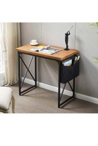 Дерев&x27, яний письмовий стіл з металевими ніжками та органайзером (лофт)