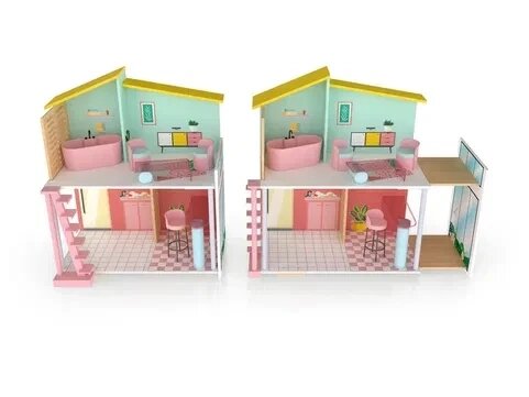 Дерев'яний ляльковий будинок для Барбі PLAYTIVE, Будинок, від компанії Artiv - Інтернет-магазин - фото 1