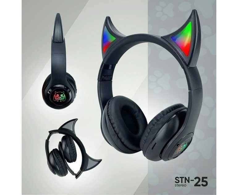Дитячі навушники Котячі вушка STN-25 Bluetooth, демонічні вушка від компанії Artiv - Інтернет-магазин - фото 1