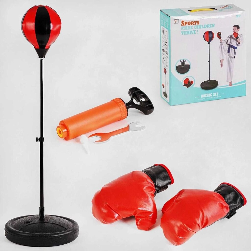 Дитячий боксерський набір Боксерська груша на стійці + рукавиці +насос від компанії Artiv - Інтернет-магазин - фото 1