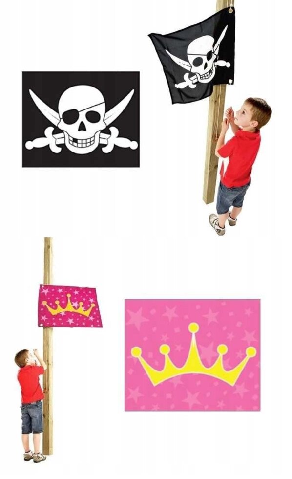Дитячий піратський прапор (підйомна система) КВТ, 55x45см Прапор Принцеса від компанії Artiv - Інтернет-магазин - фото 1