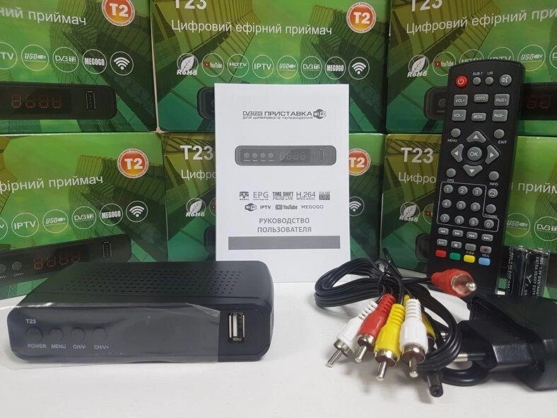 Ефірний DVB-T2 тюнер приставка ресивер декодер GoldenStream T23 від компанії Artiv - Інтернет-магазин - фото 1