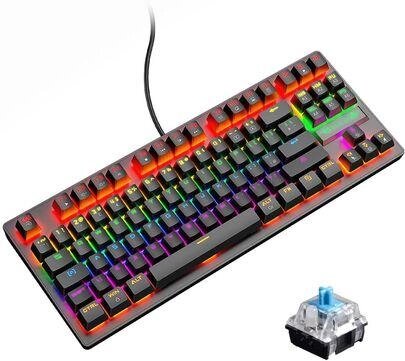 Felicon k2 88-клавіша провідна ігрова клавіатура підсвічуванням RGB від компанії Artiv - Інтернет-магазин - фото 1