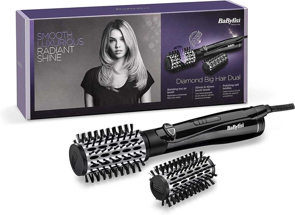 Фен-щітка Babyliss Diamond Big Hair Dual - 50 і 42 мм від компанії Artiv - Інтернет-магазин - фото 1