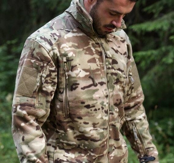 Флісова куртка мультикам Helikon-Tex LIBERTY Double Fleece Camogrom від компанії Artiv - Інтернет-магазин - фото 1