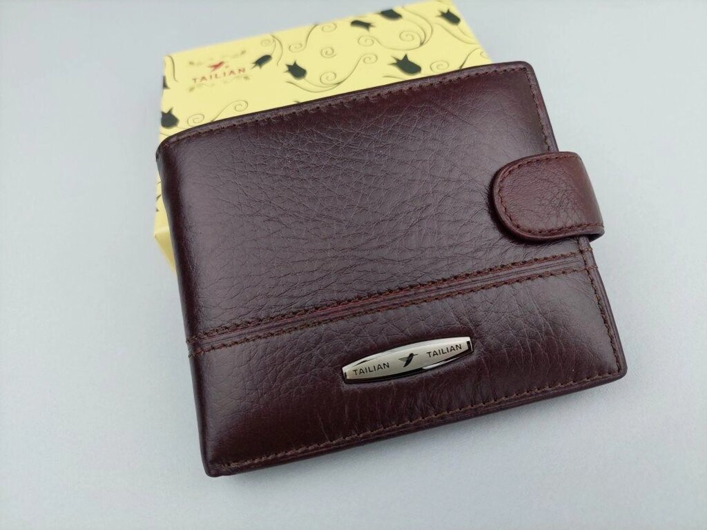 Гаманець чоловічий Tailian гаманець чоловічий шкіряний шкіряний коричневий від компанії Artiv - Інтернет-магазин - фото 1