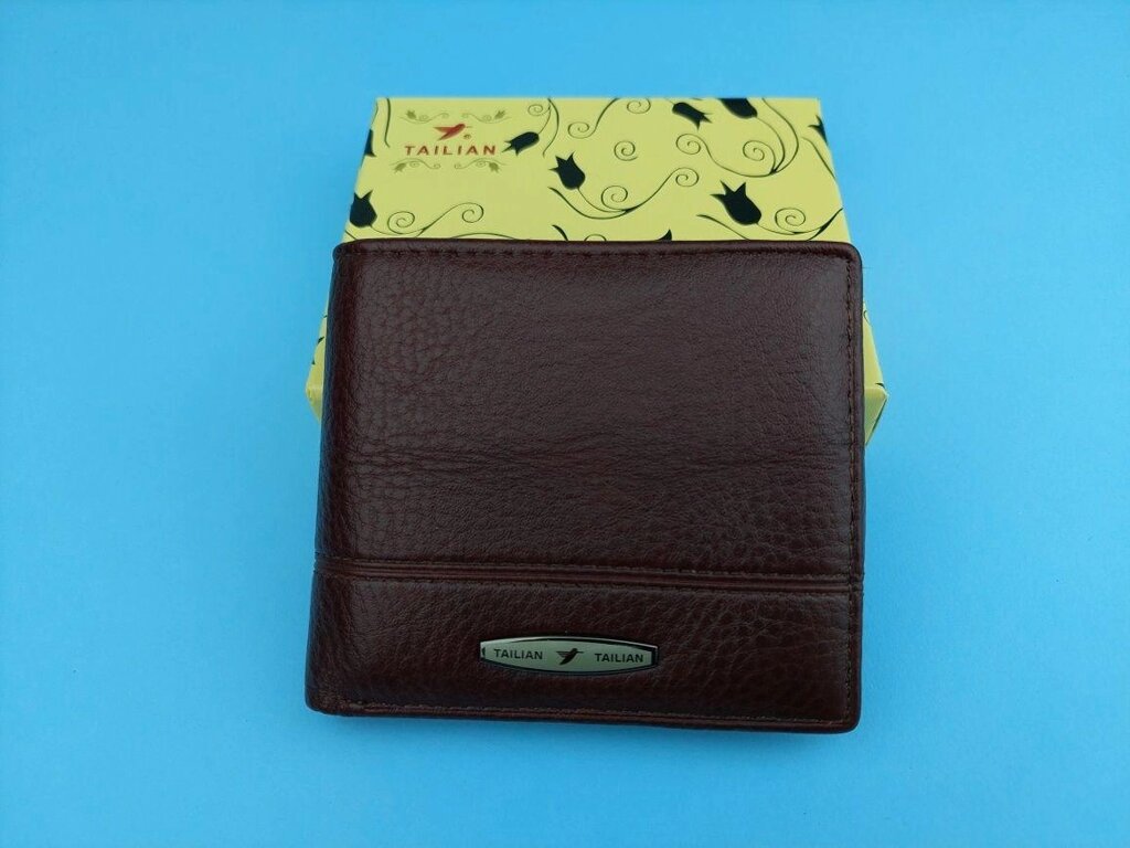 Гаманець чоловічий Tailian шкіряний гаманець чоловічий шкіряний коричневий від компанії Artiv - Інтернет-магазин - фото 1
