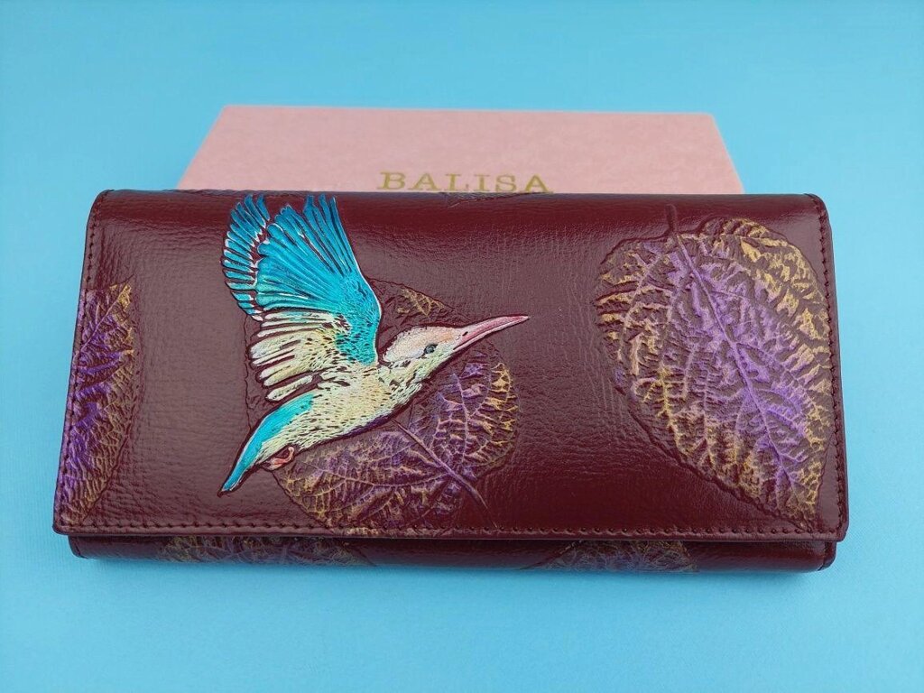 Гаманець жіночий Balisa шкіряний гаманець жіночий шкіряний бордовий від компанії Artiv - Інтернет-магазин - фото 1