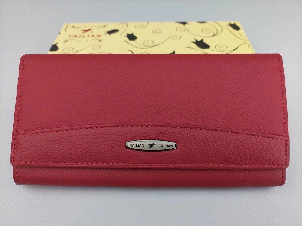 Гаманець жіночий Tailian шкіряний гаманець жіночий шкіряний червоний від компанії Artiv - Інтернет-магазин - фото 1