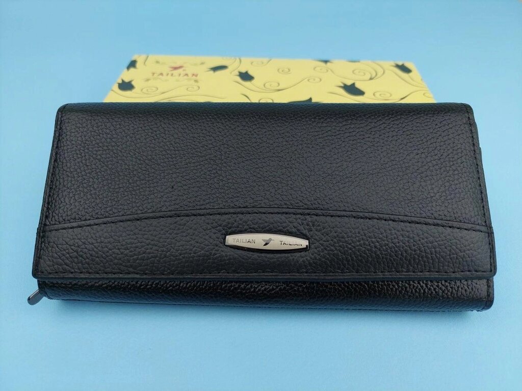 Гаманець жіночий Tailian шкіряний гаманець жіночий шкіряний чорний від компанії Artiv - Інтернет-магазин - фото 1
