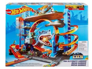 Гараж хот вилс трек з акулою hot wheels ultimat garage (FTB69)