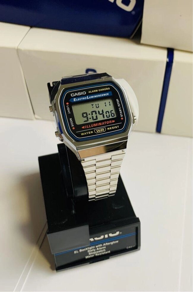 Годинник Casio A168WA-1WCR + New + Мін. вартість! від компанії Artiv - Інтернет-магазин - фото 1