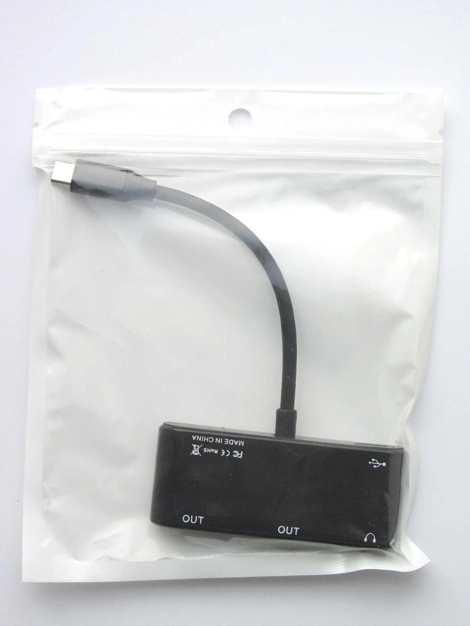 Хаб USB type-C 4 в 1 HDMI VGA USB 3.0 і USB-C перехідник від компанії Artiv - Інтернет-магазин - фото 1