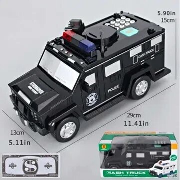 Іграшка сейф машинка скарбничка електронна поліцейська з кодовим замком від компанії Artiv - Інтернет-магазин - фото 1