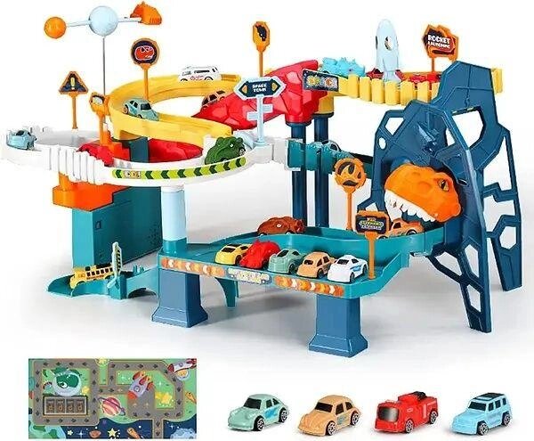 Іграшкова Космічна Станція трек з машинками Динозавр від компанії Artiv - Інтернет-магазин - фото 1