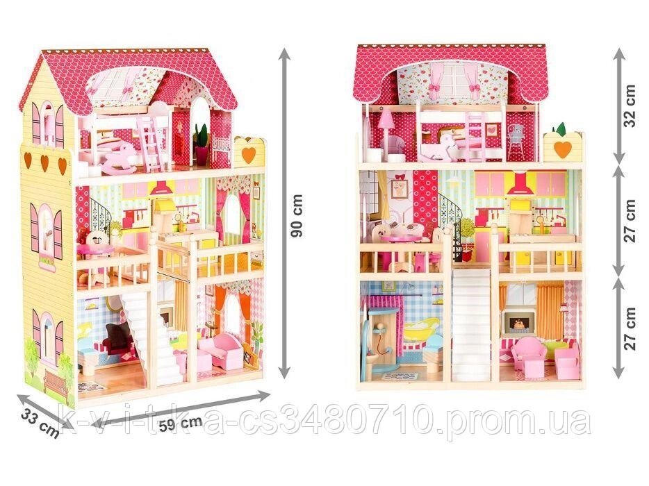 Ігровий будиночок для Барбі + 2 ляльки у подарунок !!! EcoToys від компанії Artiv - Інтернет-магазин - фото 1