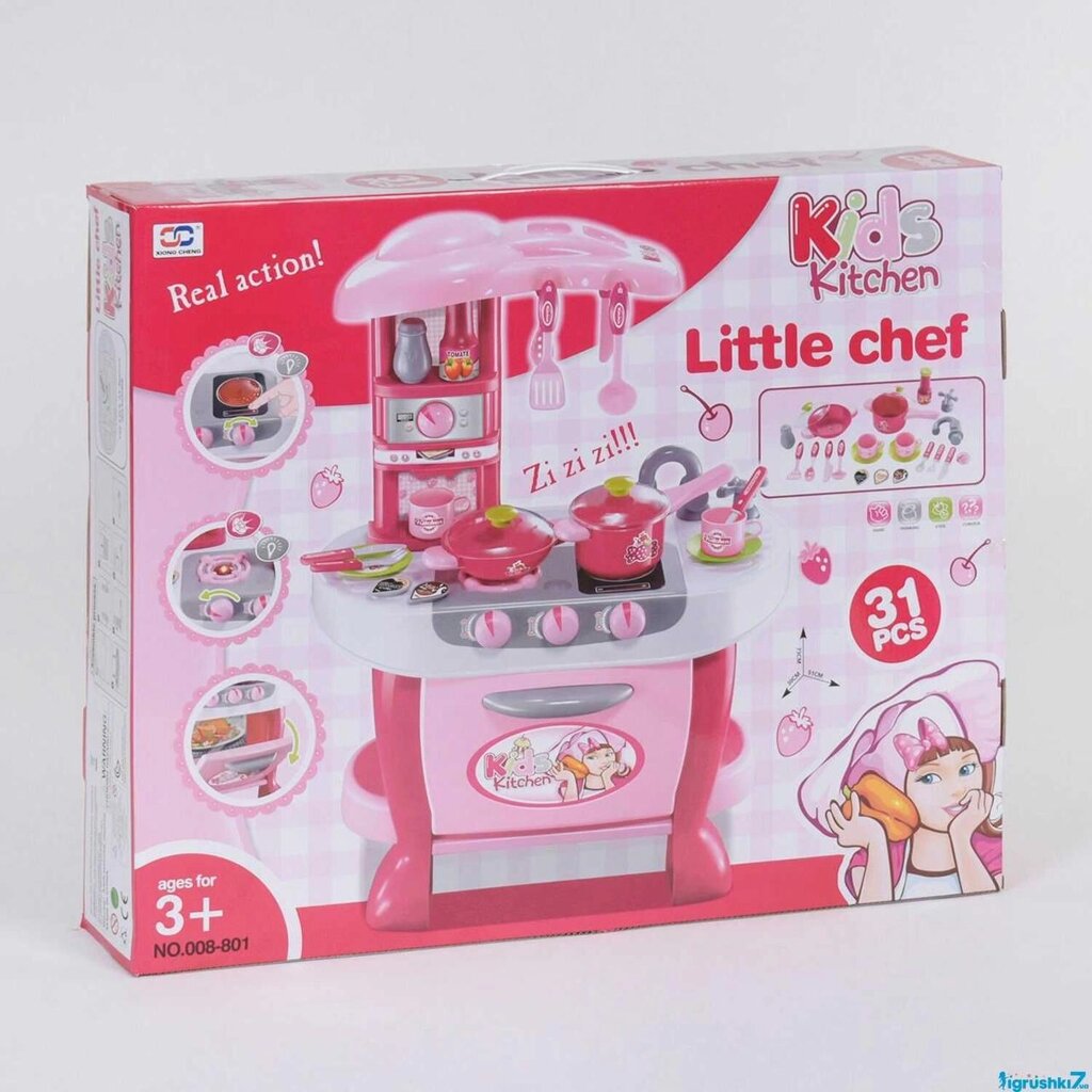 Ігровий набір кухня Little chef (31 аксесуар), світло, звук, в коробці від компанії Artiv - Інтернет-магазин - фото 1