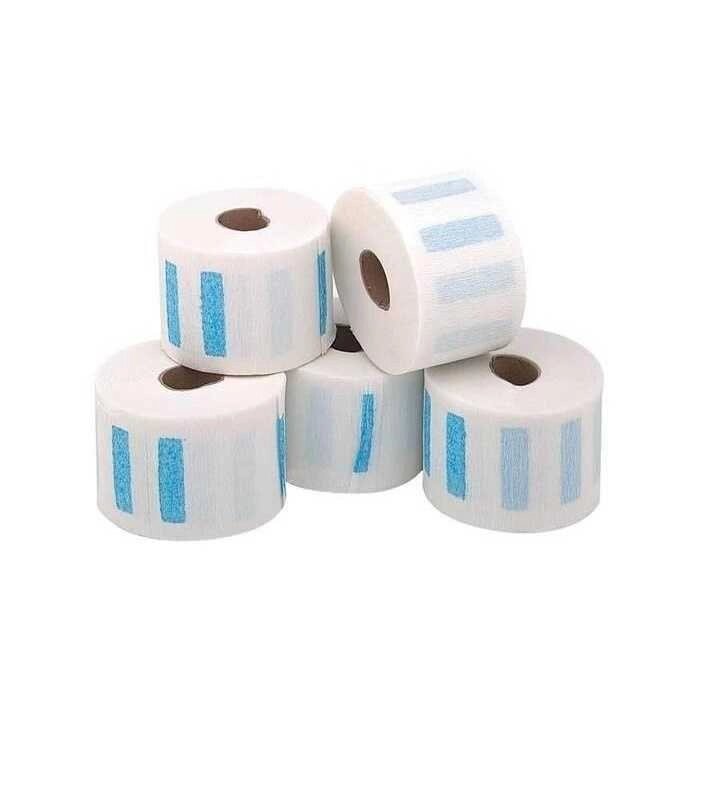 Комірці паперові перукарські, білі, блакитний клей, 100 шт. від компанії Artiv - Інтернет-магазин - фото 1