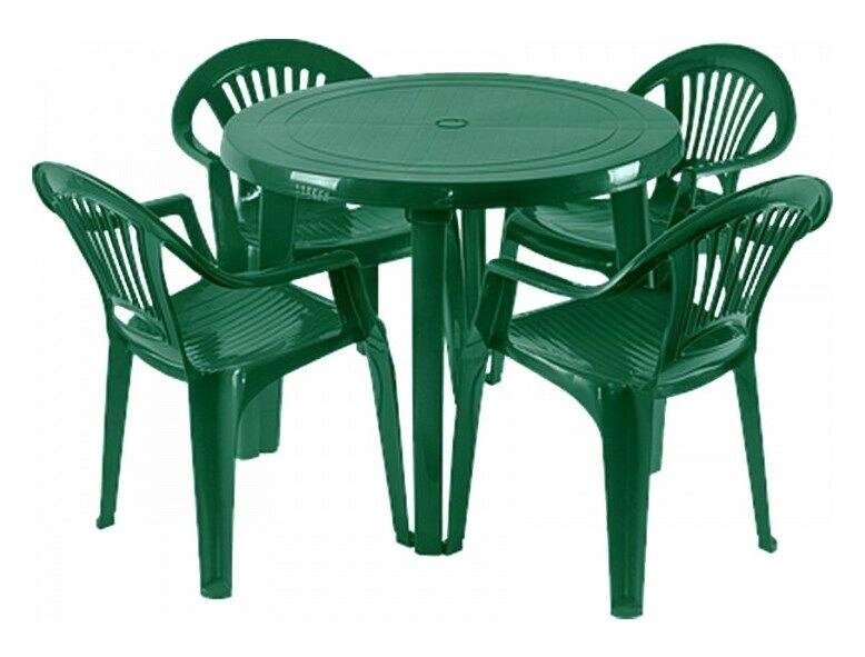 Комплект пластикових садових меблів стіл і 4 стільці від компанії Artiv - Інтернет-магазин - фото 1