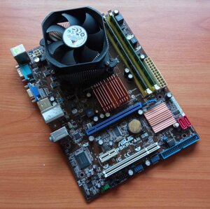 Комплект s775 Intel Core 2 Quad Q6600 (4 ядра * 2,4GHz) / DDR2 4GB