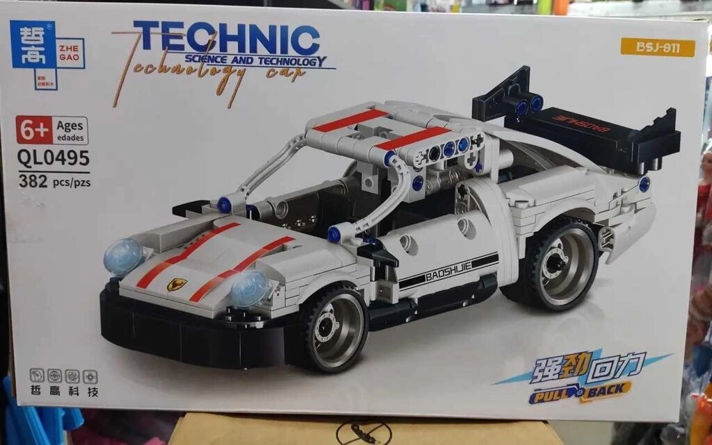 Конструктор Technic: Porsche 911 інерційна 382 дет. QL0495 lego від компанії Artiv - Інтернет-магазин - фото 1