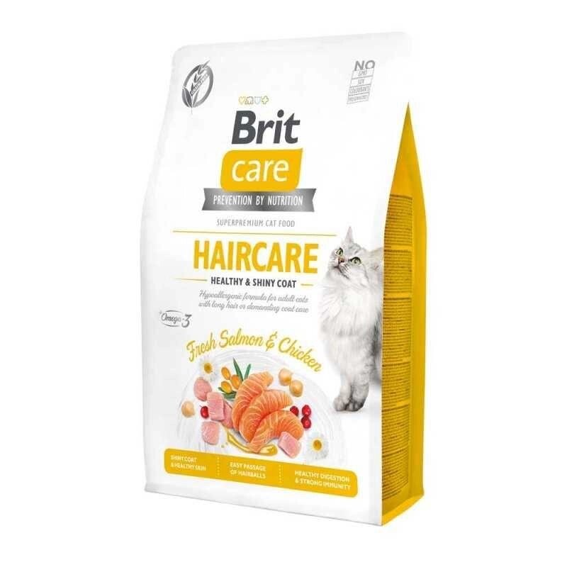 Корм для котів Brit Care Cat GF Haircare Healthy and Shiny Coat 7кг від компанії Artiv - Інтернет-магазин - фото 1