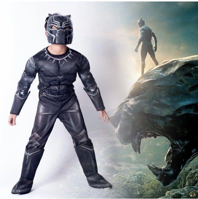 Костюми Чорна Пантера Марвел на зріст 100-135 см + маска. Нові! від компанії Artiv - Інтернет-магазин - фото 1