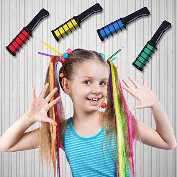 Крейди для волосся, набір гребінців з кольоровими крейдами для волосся від компанії Artiv - Інтернет-магазин - фото 1