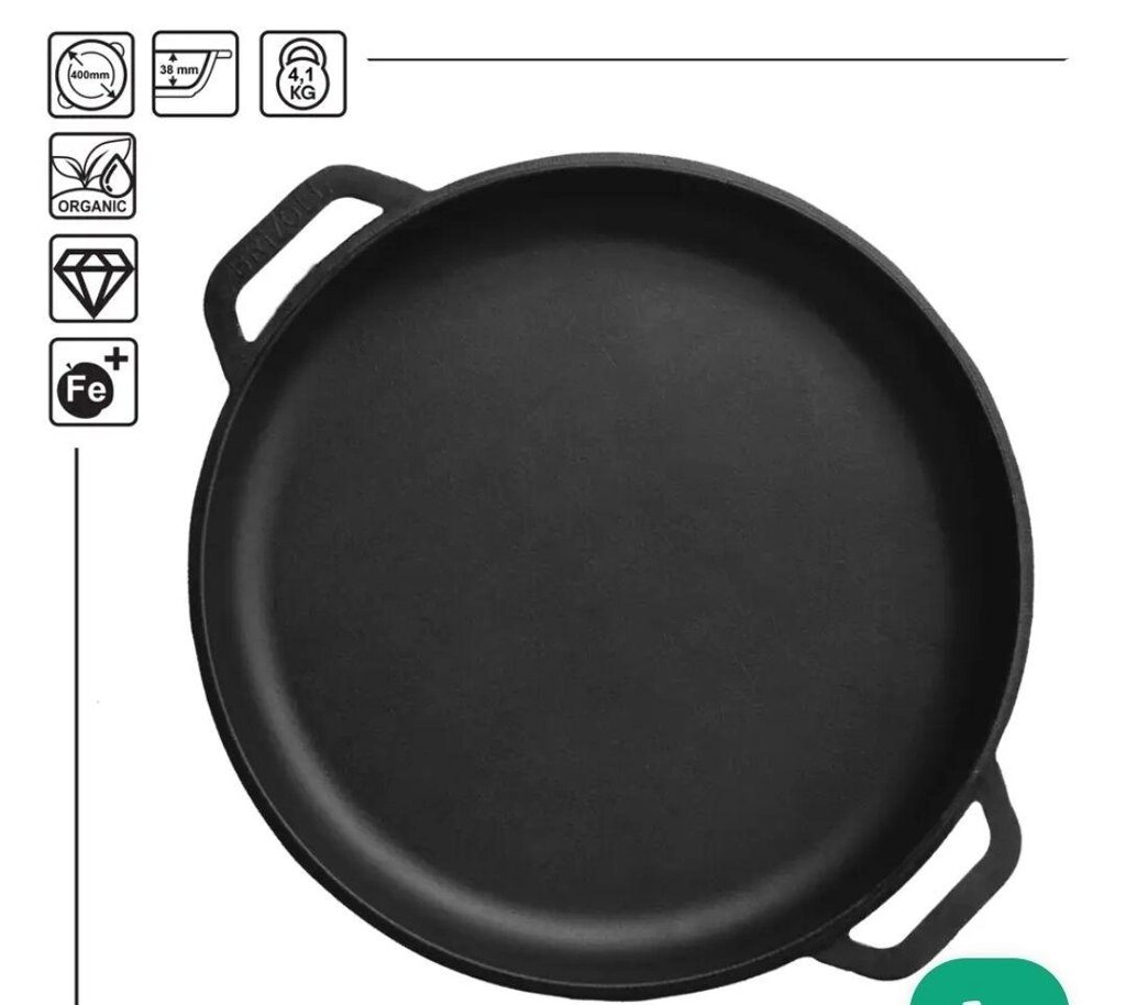 Кришка сковорода чавунна 400мм Brizoll від компанії Artiv - Інтернет-магазин - фото 1