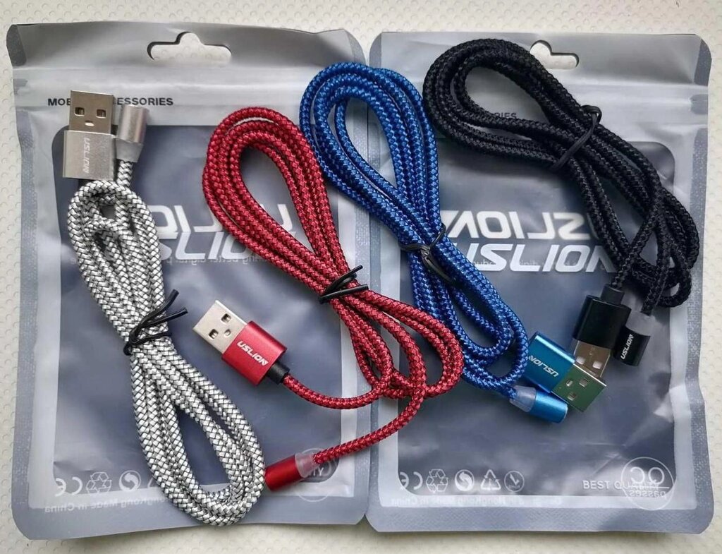Магнітний USB-кабель + змінний конектор microusb/typeC/lightning від компанії Artiv - Інтернет-магазин - фото 1