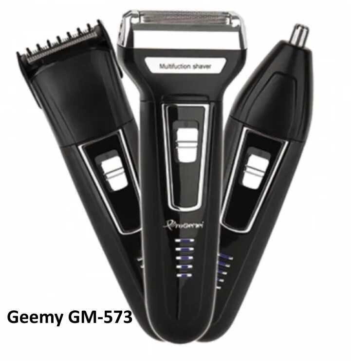 Машинка для стриження волосся акумуляторна 3 в 1 Geemy GM-573W від компанії Artiv - Інтернет-магазин - фото 1