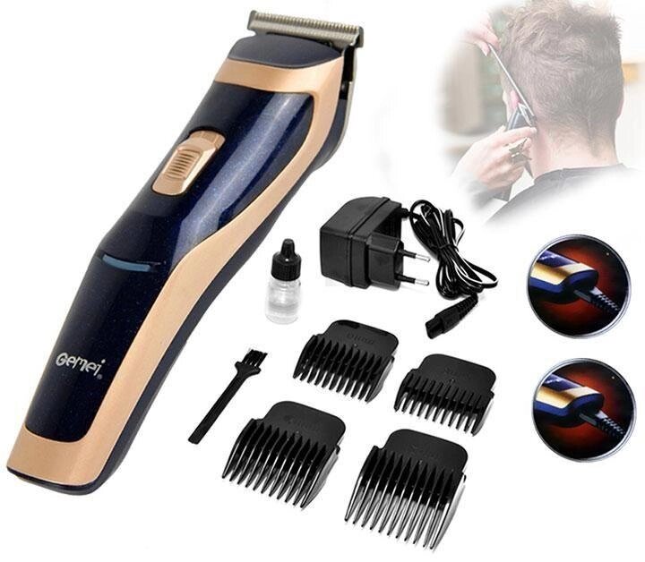 Машинка для стриження волосся GEMEI GM-6005 акумуляторна ORIGINAL від компанії Artiv - Інтернет-магазин - фото 1