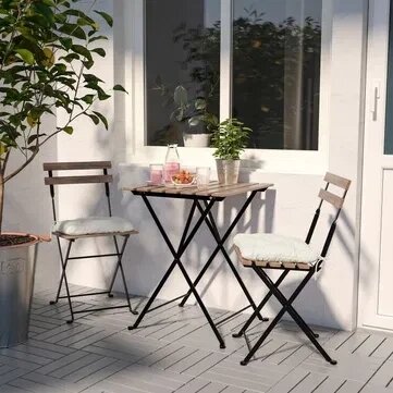 Меблі для балкона, таблиця+2 стільці, садові меблі Tarno IKEA від компанії Artiv - Інтернет-магазин - фото 1