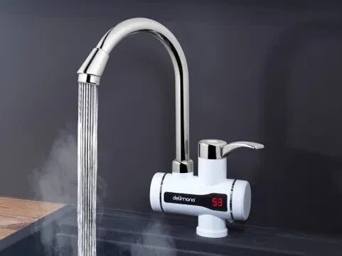 Миттєвий проточний водонагрівач Delimano міні бойлер кран душ від компанії Artiv - Інтернет-магазин - фото 1