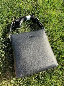 Чоловічі шкіряні сумки на плечі Prad | Prada чоловіча сумка