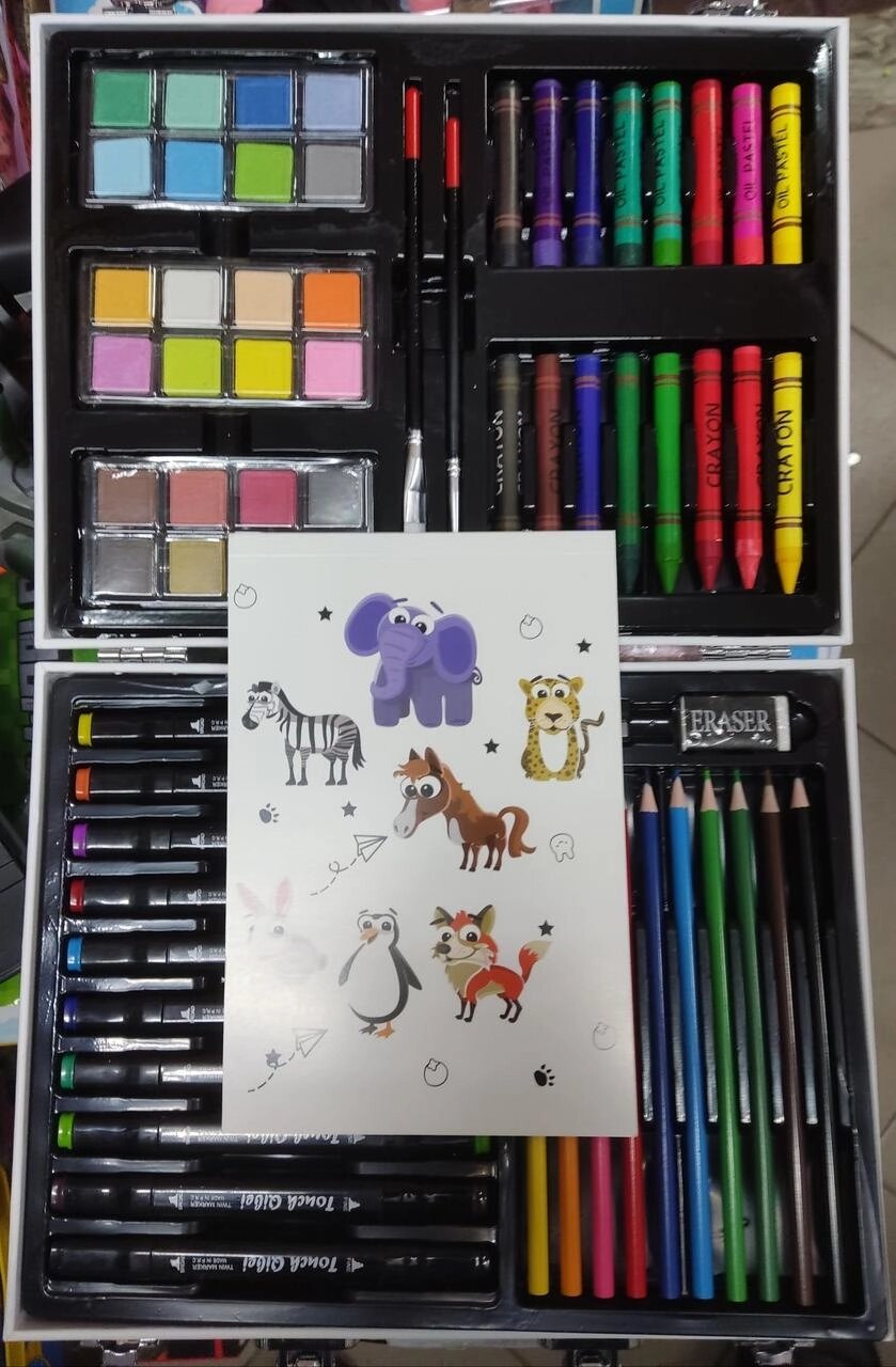 Набір для малювання маркери олівці фарби валіза 84 предметів від компанії Artiv - Інтернет-магазин - фото 1