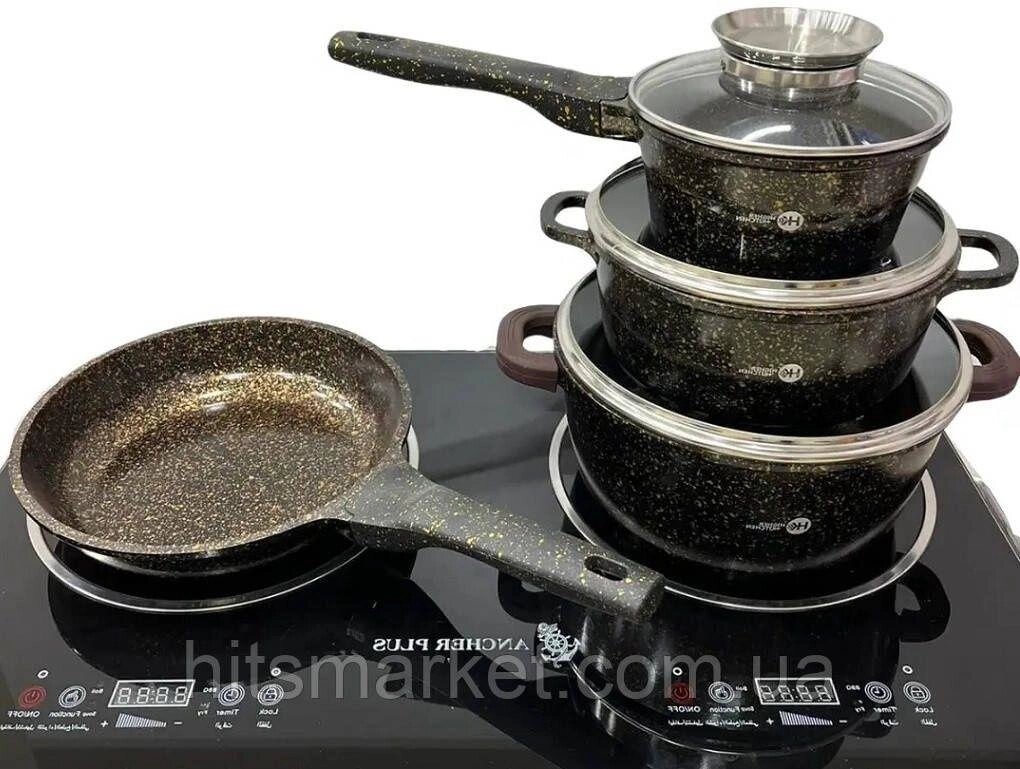 Набір гранітний посуд круглий Higher+Kitchen HK-307 від компанії Artiv - Інтернет-магазин - фото 1