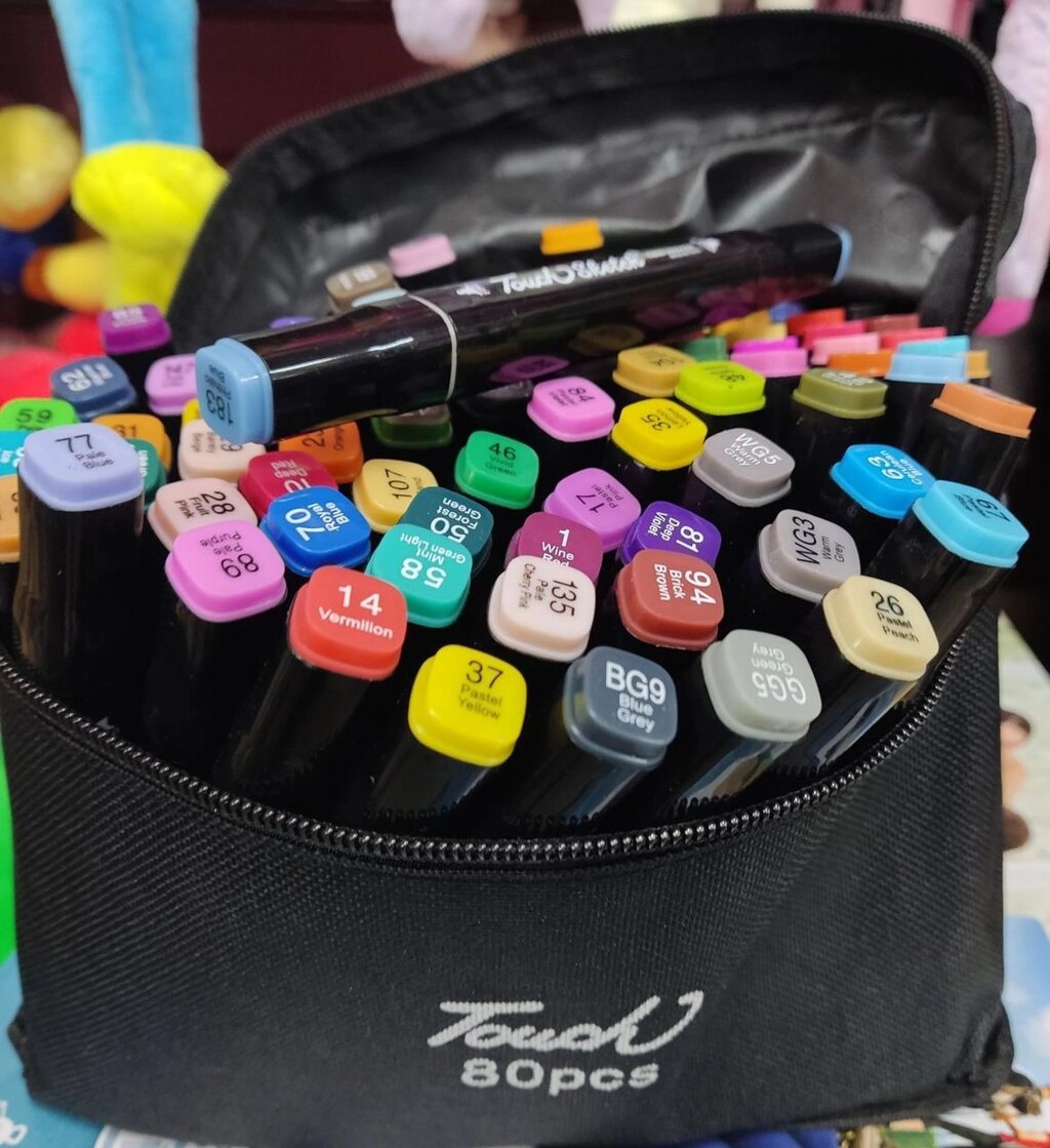 Набір маркерів скетч 80 кольорів Двосторонні маркери для малювання від компанії Artiv - Інтернет-магазин - фото 1