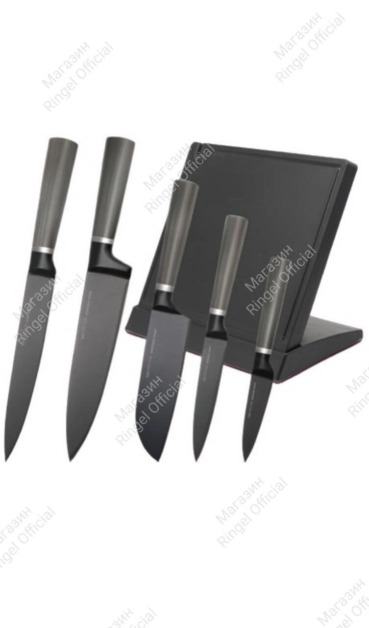 Набір ножів Oscar Master, 5 ножів + обробна дошка від компанії Artiv - Інтернет-магазин - фото 1