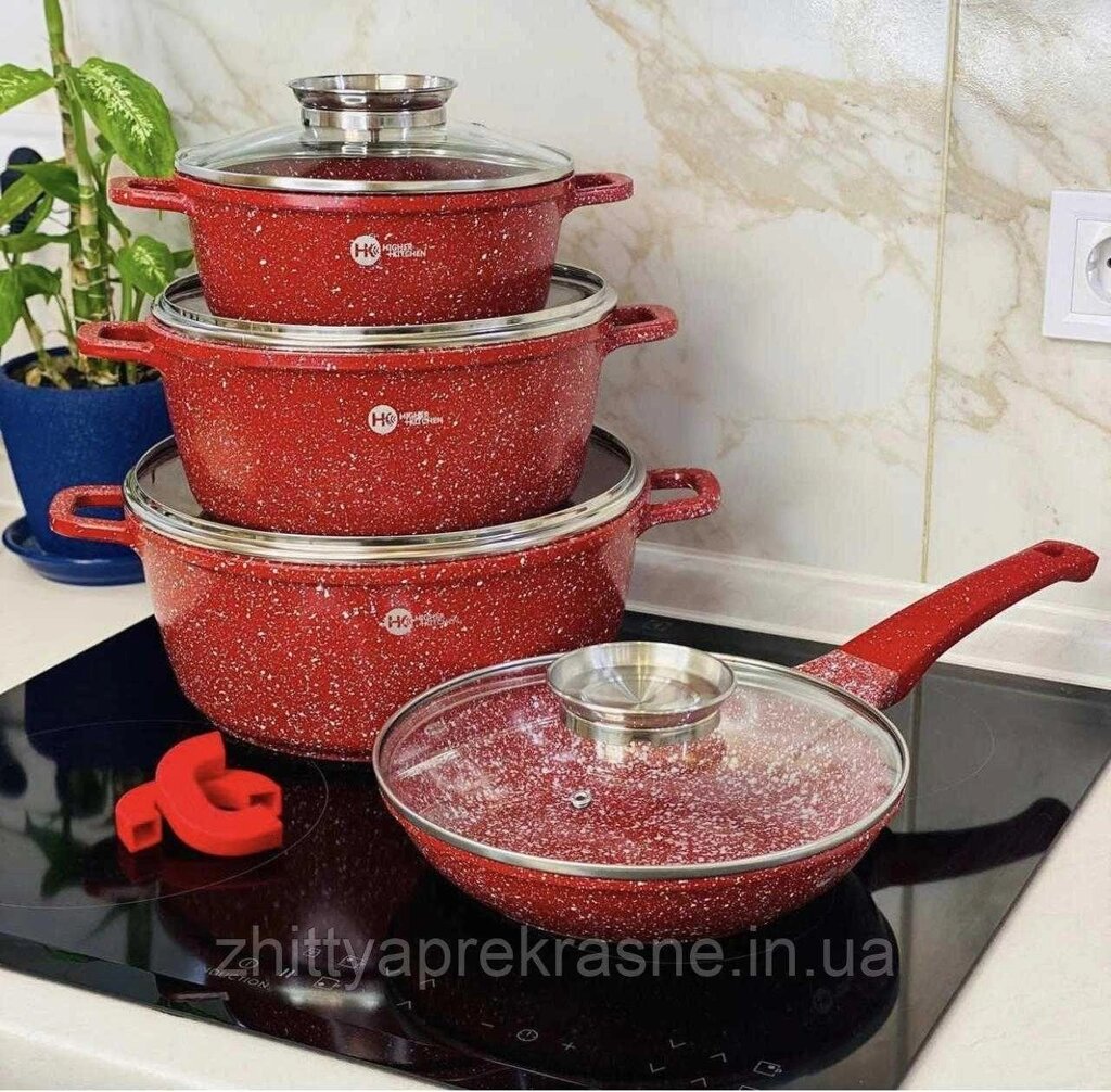 Набір посуду каструль Набір посуд кастрюль higher kitchen HK-310 від компанії Artiv - Інтернет-магазин - фото 1