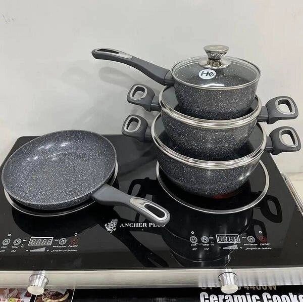 Набір посуду з гранітним антипригарним покриттям HK-314 від компанії Artiv - Інтернет-магазин - фото 1