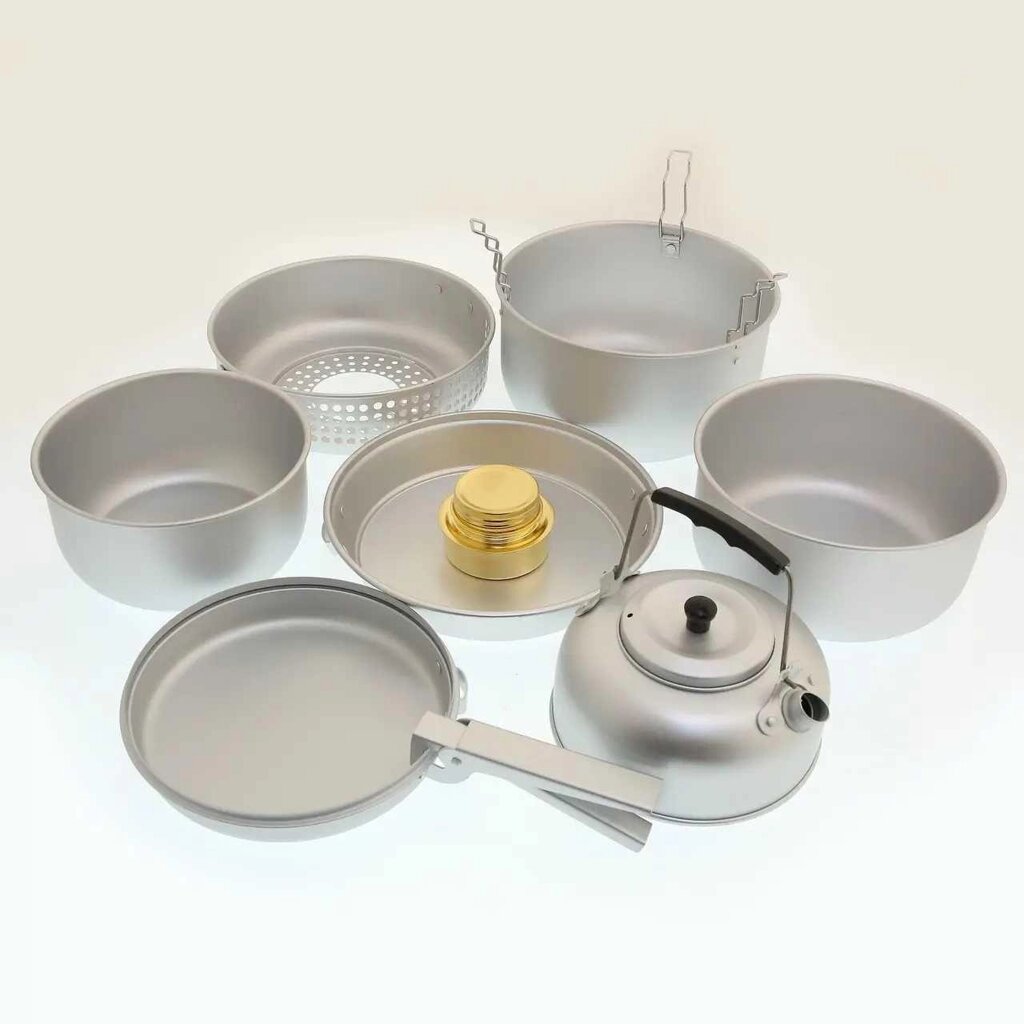 Набір посуду з пальником алюмінієвий кухар MIL-TEC (14700500) від компанії Artiv - Інтернет-магазин - фото 1