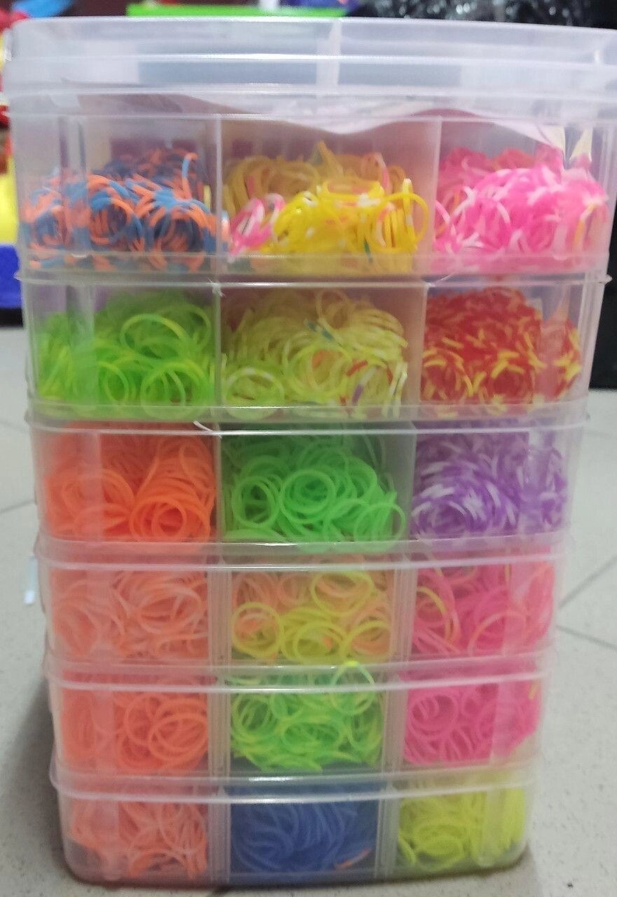 Набір резинок для плетіння браслетів прикрас 6 ярусний 8500 штук від компанії Artiv - Інтернет-магазин - фото 1
