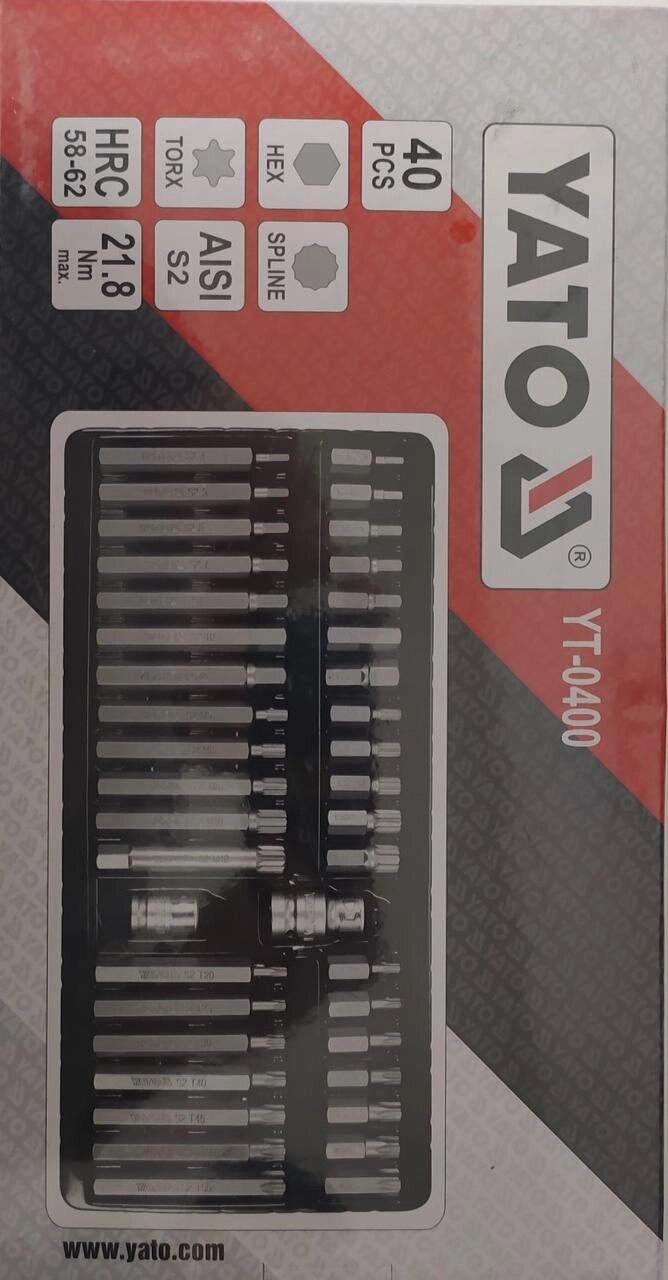 Набір спеціальних біт 40 предметів YATO YT-0400 від компанії Artiv - Інтернет-магазин - фото 1