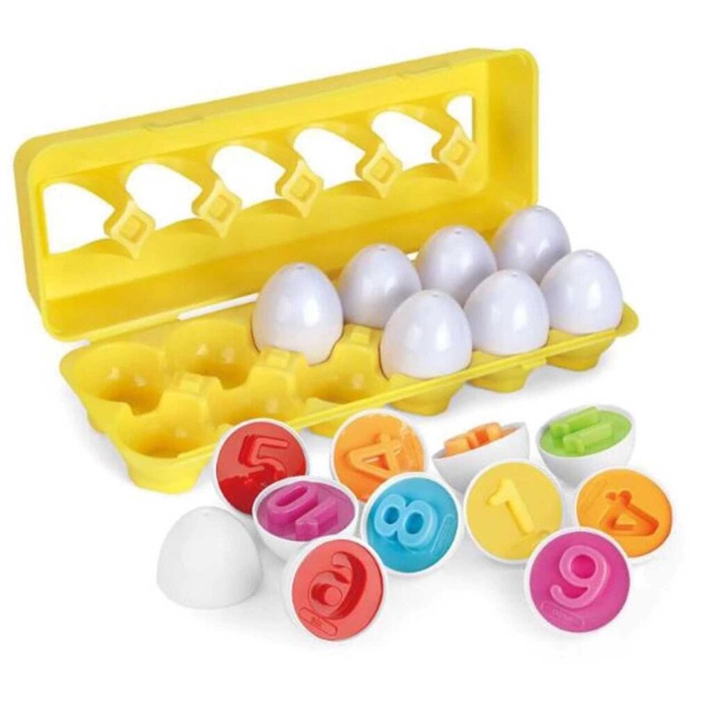 Набір яєць у лотку 12 шт 3D-сортер цифри df12 монтессорі від компанії Artiv - Інтернет-магазин - фото 1