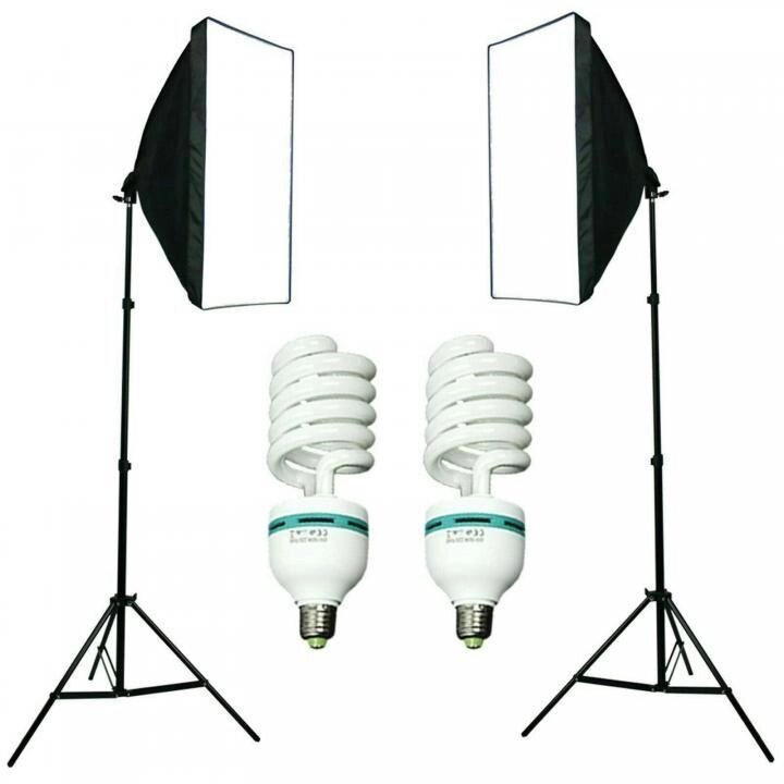 Набір з лампами постійне світло софтбокс 2шт + 2 стійки від компанії Artiv - Інтернет-магазин - фото 1