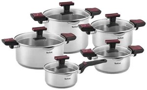 Набір посуду Tefal G723SA74 Cook &amp, Clip 10 пр